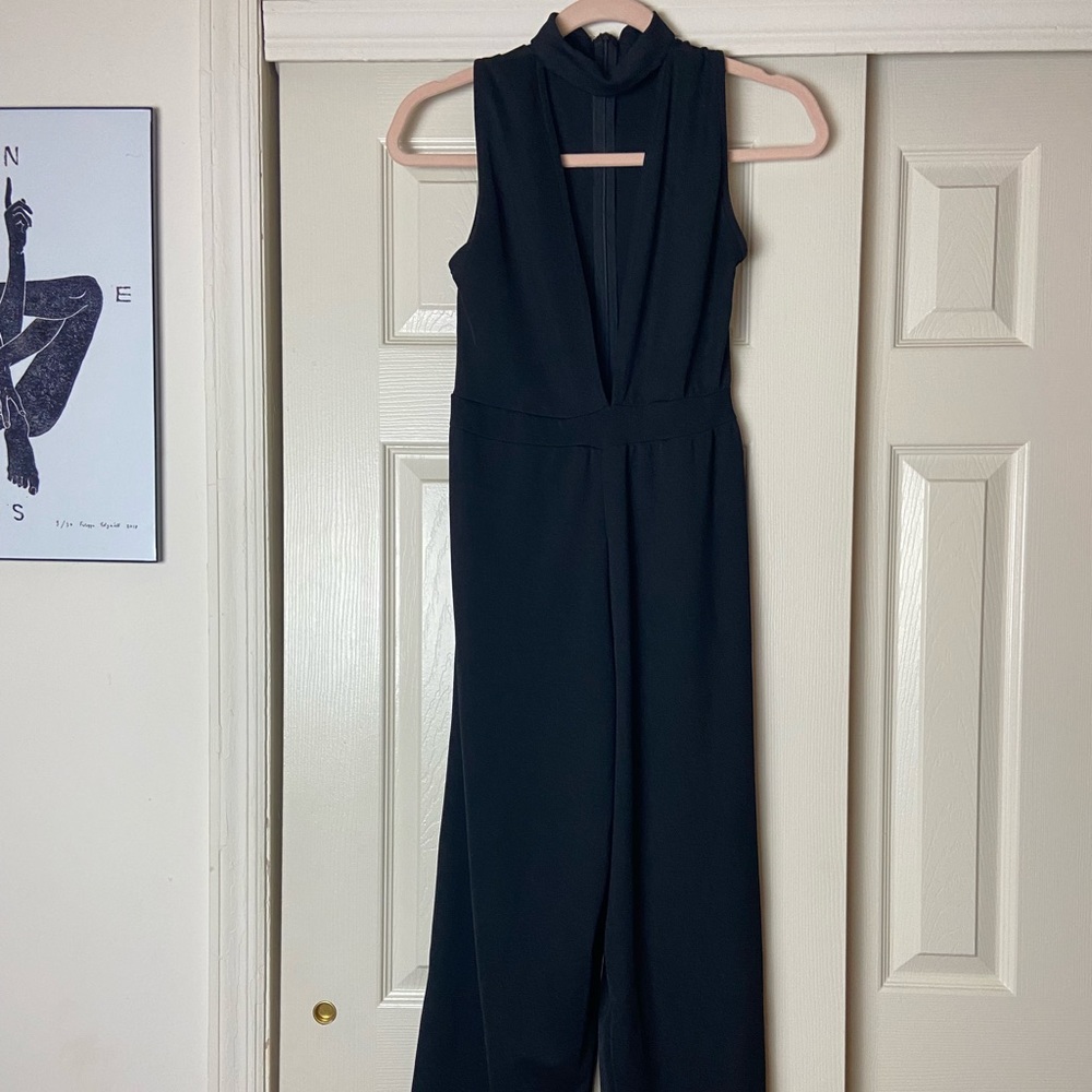 PLT BLACK KEYHOLE CULOTTES STYLE ROMPER JUMPSUIT